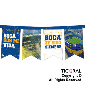 BOCA BANDERIN FELIZ CUMPLE ART x 1